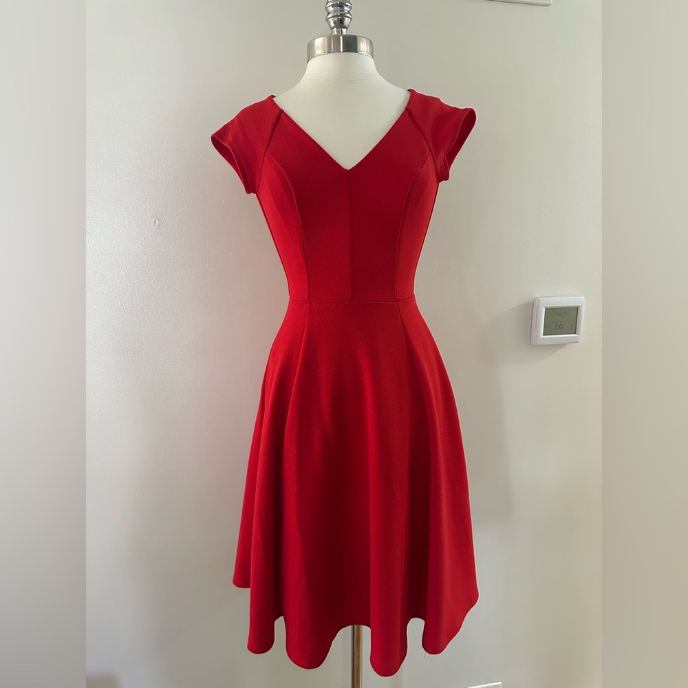 Modcloth Vibrant Red Midi Dress